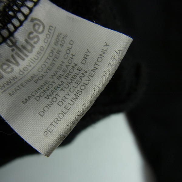 実際に弊社で買取させて頂いたDeviluse/デビルユース プルパーカー ブラック/Mの画像 4枚目