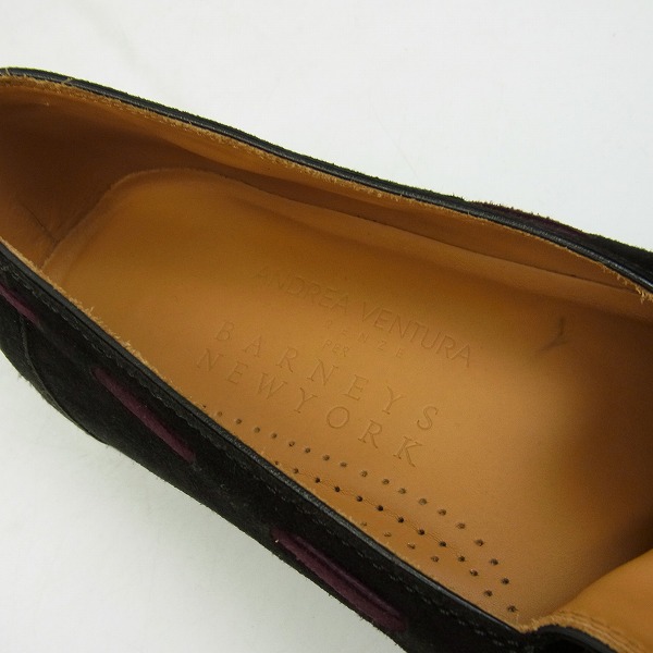 実際に弊社で買取させて頂いたANDREA VENTURA/アンドレアヴェンチューラ バーニーズニューヨーク スエードタッセルローファー/40の画像 4枚目