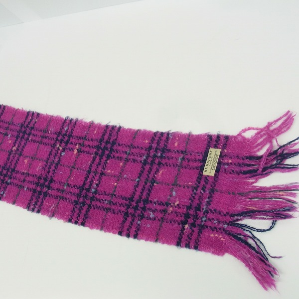 実際に弊社で買取させて頂いたBURBERRY London/バーバリーロンドン メリノウール チェック マフラーの画像 2枚目