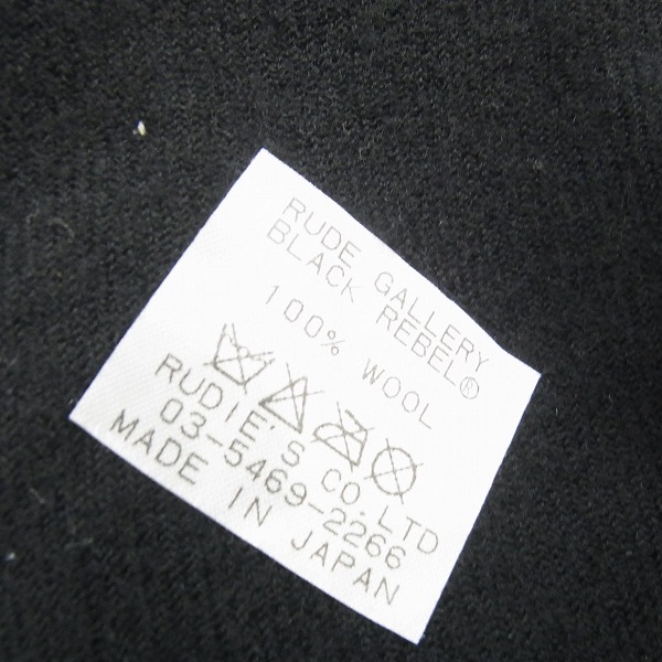 実際に弊社で買取させて頂いたRUDE GALLERY BLACK LABEL/ルードギャラリー ブラックレーベル スワロー 総柄 フリンジ 大判ストール/マフラーの画像 5枚目