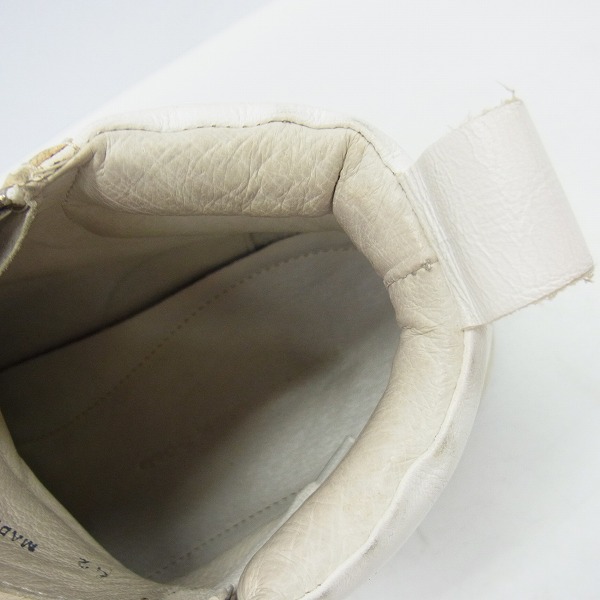 実際に弊社で買取させて頂いたDIESEL BLACK GOLD/ディーゼル ブラックゴールド レザーサイドジップ ハイカットスニーカー/42の画像 4枚目