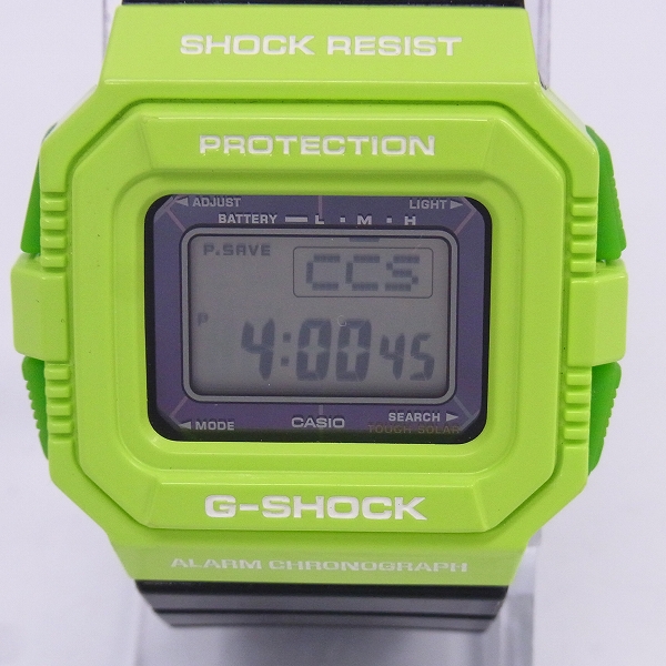 【流通限定】G-SHOCK G-5500US-3JR ロサンゼルス タフソーラー G-SHOCK/Gショック SRシリーズ タフソーラー ライム×ブラック G