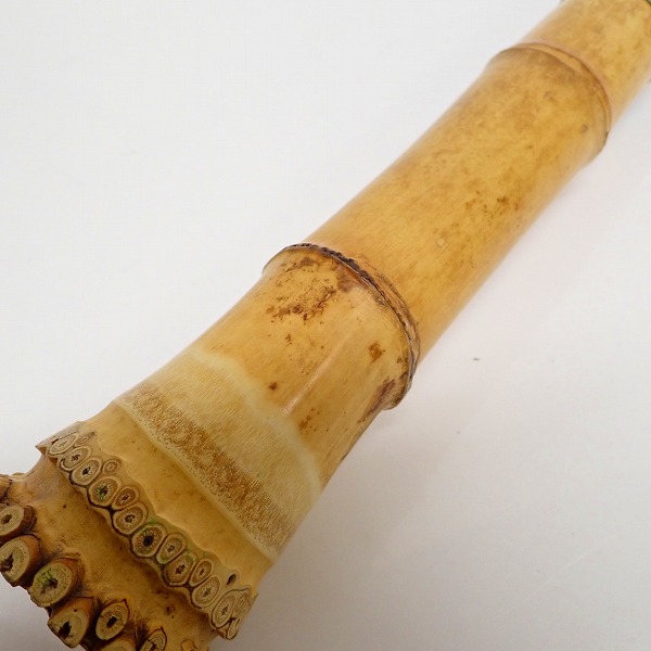 実際に弊社で買取させて頂いた都山流 尺八 竹治銘 中継銀巻 全長約45cm/約312g 和楽器の画像 9枚目