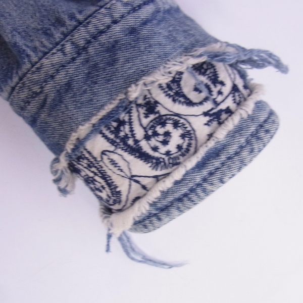 実際に弊社で買取させて頂いたM/エム ワッペン デニム ウエスタンシャツ/Mの画像 4枚目