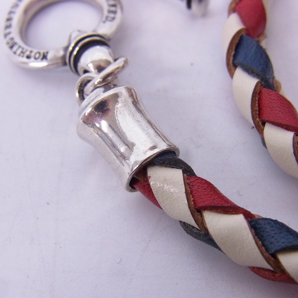 実際に弊社で買取させて頂いた【ギャラ付】Dr MONROE/ドクターモンロー レザーブレスレット トリコロール RE-15-SVの画像 2枚目