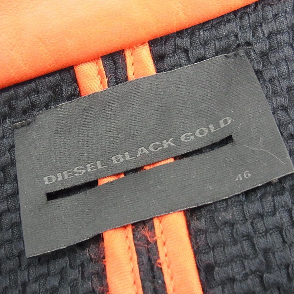 実際に弊社で買取させて頂いたDIESEL BLACK GOLD/ディーゼル ブラックゴールド  ジップアップコットンジャケット/46の画像 2枚目