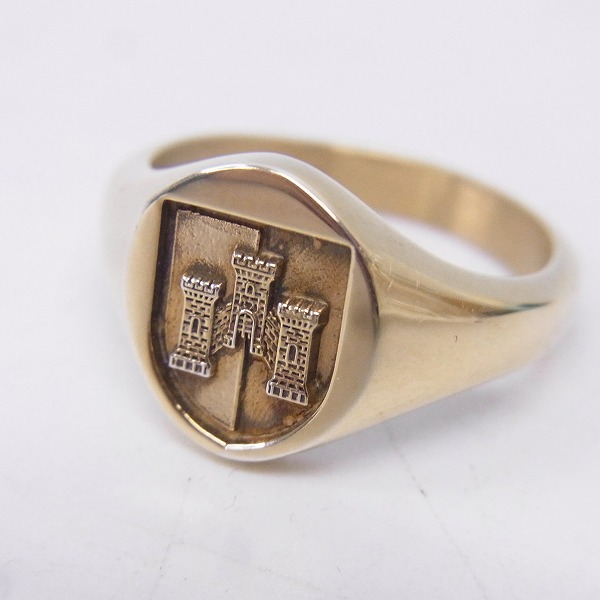 実際に弊社で買取させて頂いたAnnotated/アノテイテッド EDIFICE別注 Castel Seal 1GOLD PL リング
