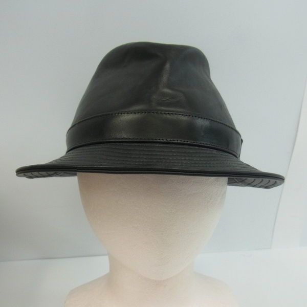 実際に弊社で買取させて頂いたBACKLASH×DHYANA/バックラッシュ×ディアーナ カーフレザー ハット/2の画像 1枚目