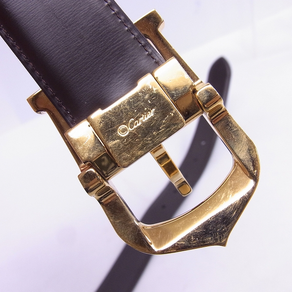 実際に弊社で買取させて頂いたCARTIER/カルティエ Cバックル リバーシブルベルトの画像 5枚目