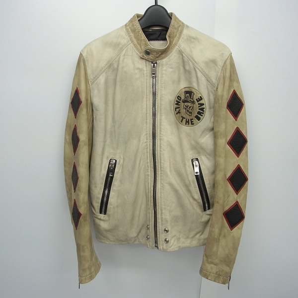 DIESEL/ディーゼル L-WILDSPIRIT JACKET 羊革/シープレザー 加工