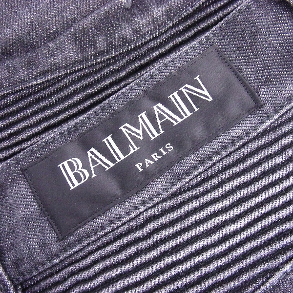 実際に弊社で買取させて頂いたBALMAIN/バルマン 14AW バイカー デニム パンツ W4HT500C711/27の画像 2枚目