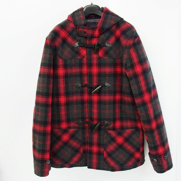 実際に弊社で買取させて頂いたARMANI JEANS/アルマーニジーンズ タータンチェック ダッフルコート 中綿入り/52