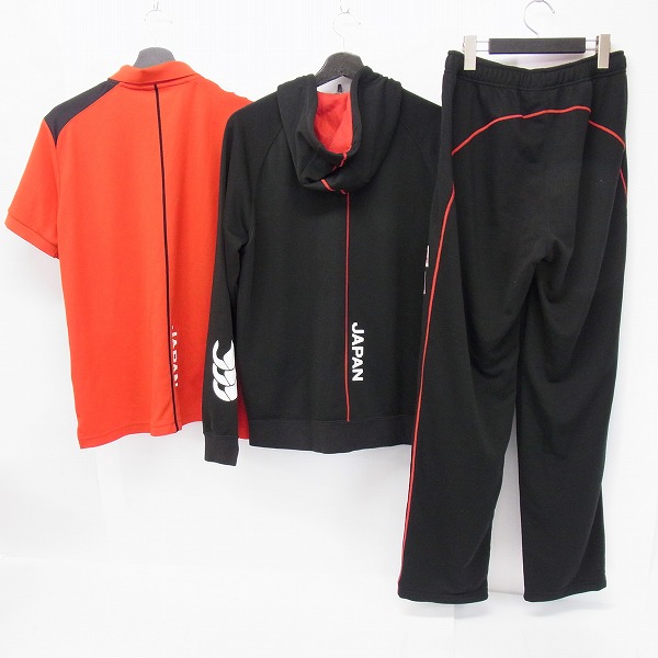 実際に弊社で買取させて頂いたCanterbury/カンタベリー ラグビー日本代表 ポロシャツ/パーカー/パンツ スウェット/L 3点セットの画像 1枚目