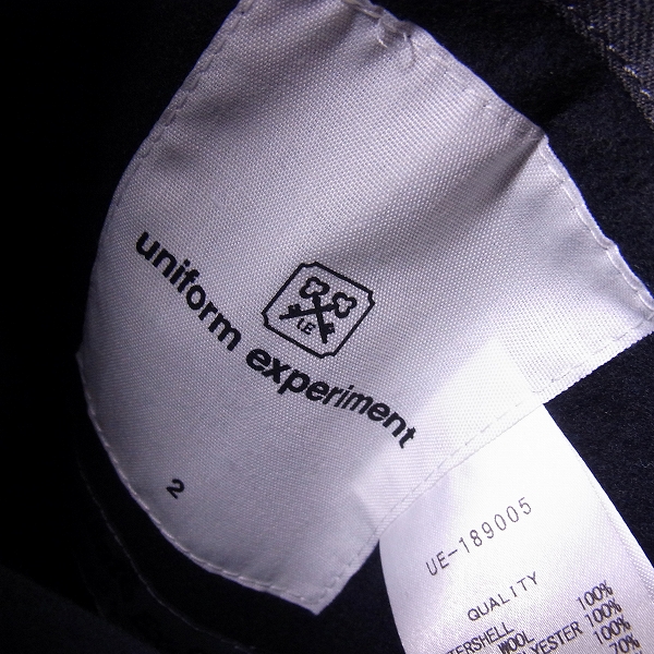 実際に弊社で買取させて頂いたuniform experiment/ユニフォームエクスペリメント 2018-19AW WOOL REVERSIBLE MA-1 UE189005/2の画像 5枚目