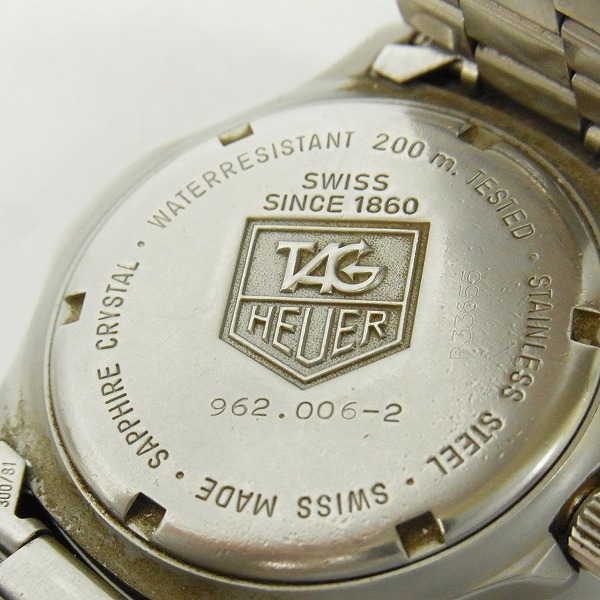 実際に弊社で買取させて頂いたTAG HEUER/タグホイヤー プロフェッショナル 2000 腕時計 962.006-2【動作未確認】の画像 3枚目