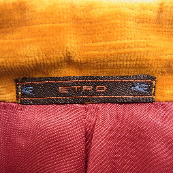 実際に弊社で買取させて頂いたETRO/エトロ コットン 裏地ストライプ切り替え コーデュロイジャケット/50の画像 2枚目