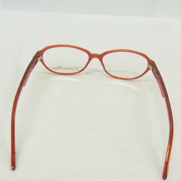 実際に弊社で買取させて頂いたChristian Dior/クリスチャンディオール メガネフレーム レッド CD-7014J C3Bの画像 3枚目