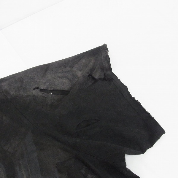 実際に弊社で買取させて頂いたBALMAIN/バルマン スネークプリントダメージ加工Tシャツ/W7H8063I073D/TUの画像 6枚目