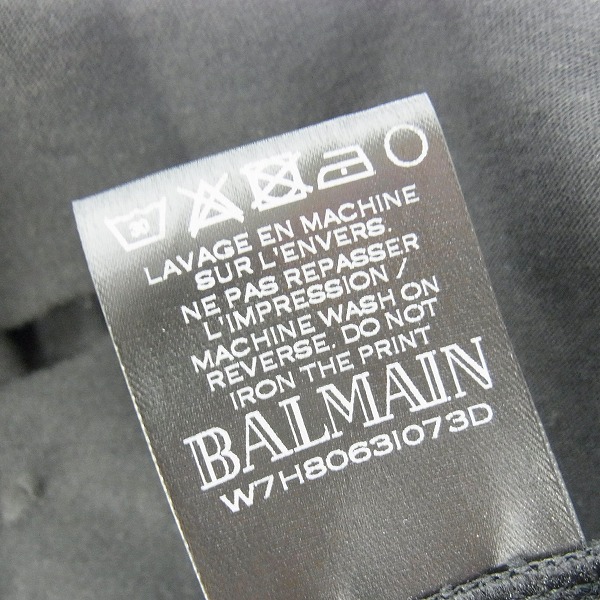 実際に弊社で買取させて頂いたBALMAIN/バルマン スネークプリントダメージ加工Tシャツ/W7H8063I073D/TUの画像 4枚目