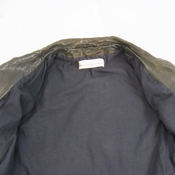 実際に弊社で買取させて頂いたGOLDEN GOOSE DELUXE BRAND/ゴールデングース 牛革/スタッズ ダブル レザーライダースジャケット G18U537/XXSの画像 8枚目