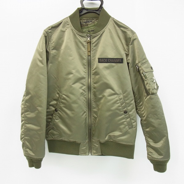 実際に弊社で買取させて頂いたBack Channel/バックチャンネル MA-1 フライトジャケット リバーシブル ゴーストライオンカモ/M