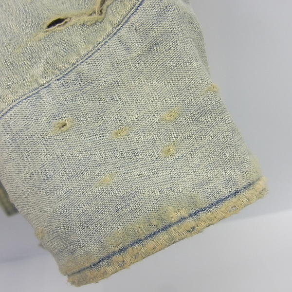 実際に弊社で買取させて頂いたBALMAIN/バルマン 18SS エンブレムボタン クラッシュ加工 デニムシャツ s8h1044t239p/37の画像 5枚目