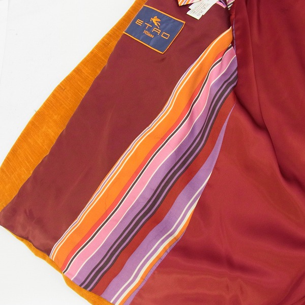 実際に弊社で買取させて頂いたETRO/エトロ コットン 裏地ストライプ切り替え コーデュロイジャケット/50の画像 8枚目