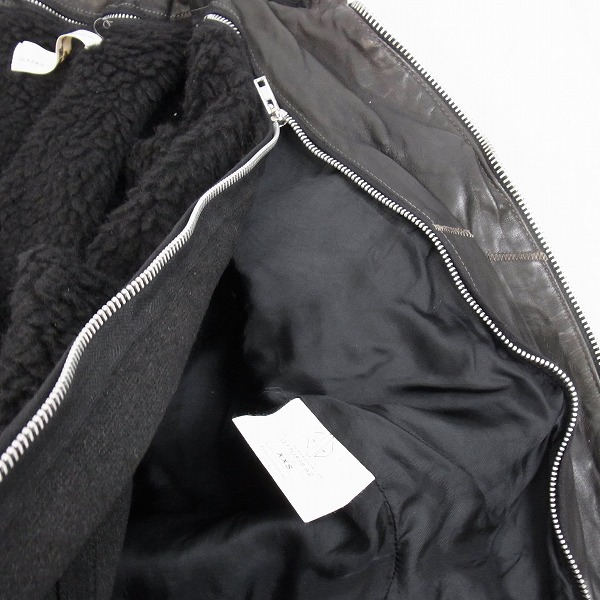 実際に弊社で買取させて頂いたGOLDEN GOOSE DELUXE BRAND/ゴールデングース ボアライナー付き シングル レザージャケット G17U535/XXSの画像 6枚目
