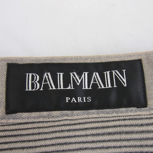 実際に弊社で買取させて頂いたBALMAIN/バルマン 14SS ダメージ加工 バイカーデニムパンツ/S4HT538C479/28の画像 3枚目