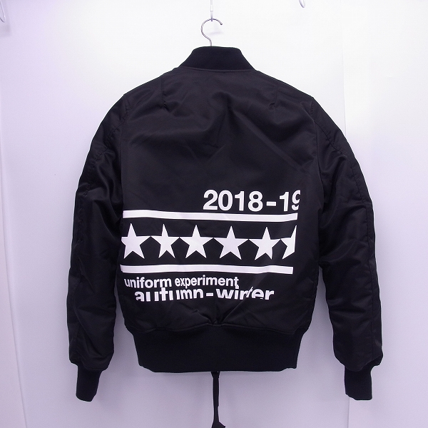 実際に弊社で買取させて頂いたuniform experiment/ユニフォームエクスペリメント 2018-19AW WOOL REVERSIBLE MA-1 UE189005/2の画像 1枚目