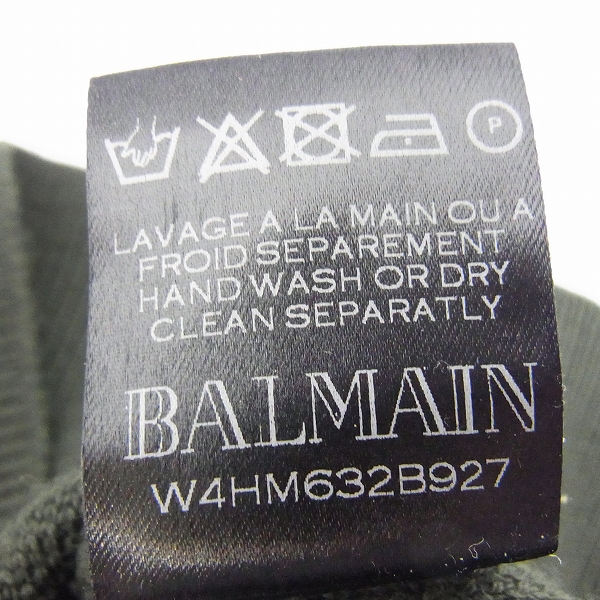 実際に弊社で買取させて頂いたBALMAIN/バルマン ショルダーボタン プルオーバーパーカー W4HM632B927/XS の画像 6枚目
