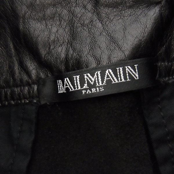 実際に弊社で買取させて頂いたBALMAIN/バルマン 16SS 牛革 レザー ハイウエスト サルエルパンツ S6HC524B223/XSの画像 2枚目