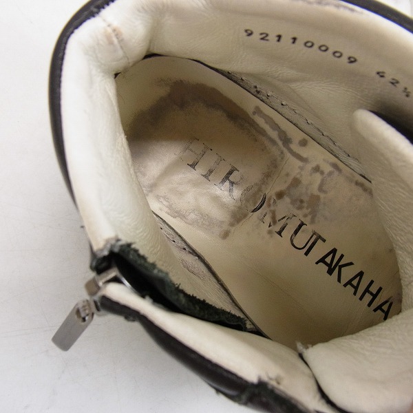 実際に弊社で買取させて頂いたHIROMU TAKAHARA/ヒロムタカハラ レオパード ハラコ装飾 レザーシューズ 42.5の画像 4枚目