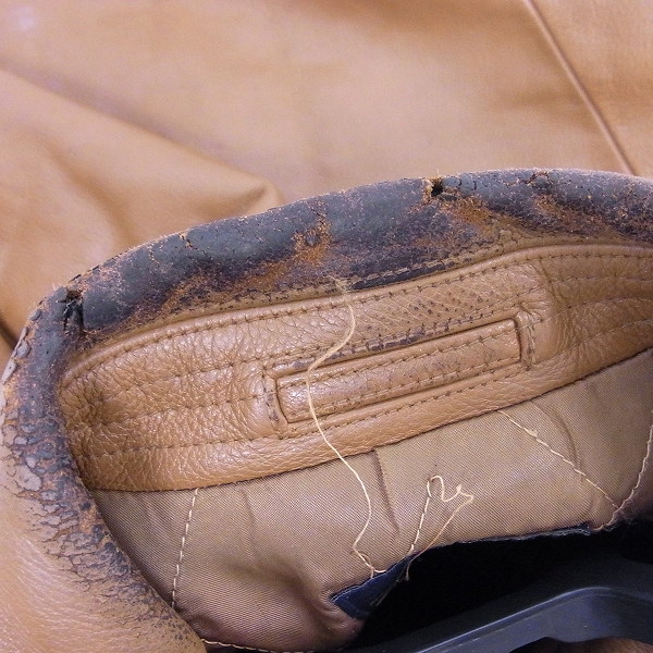 実際に弊社で買取させて頂いたBROOKS BROTHERS/ブルックスブラザーズ レザーブルゾン/Mの画像 4枚目