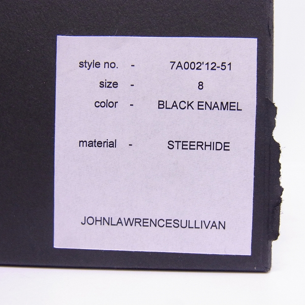実際に弊社で買取させて頂いたJOHN LAWRENCE SULLIVAN/ジョンローレンスサリバン ウィングチップ スクエアトゥ ドレスシューズ/8の画像 8枚目
