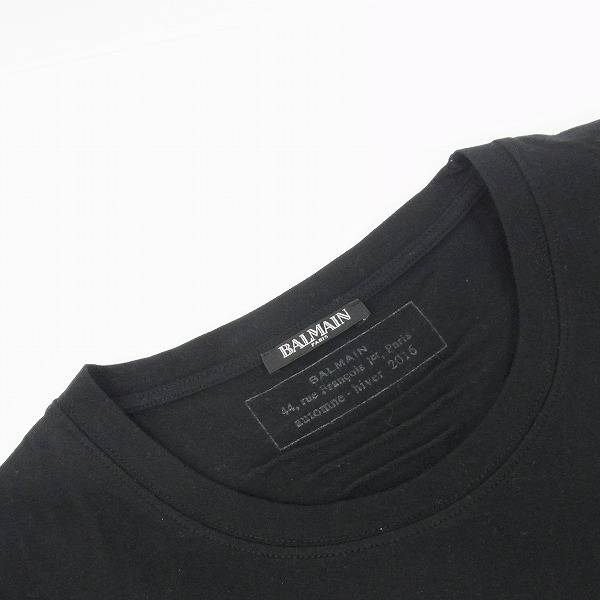 実際に弊社で買取させて頂いたBALMAIN/バルマン 16SS #BALMAIN WORLD 半袖Tシャツ ブラック/W6HJ6011005M/Sの画像 7枚目