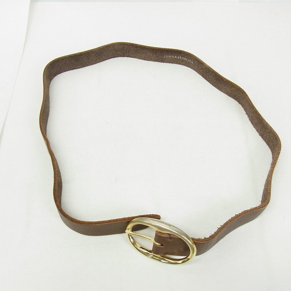 実際に弊社で買取させて頂いたjunhashimoto/ジュンハシモト レザーベルト ブラウンの画像 6枚目