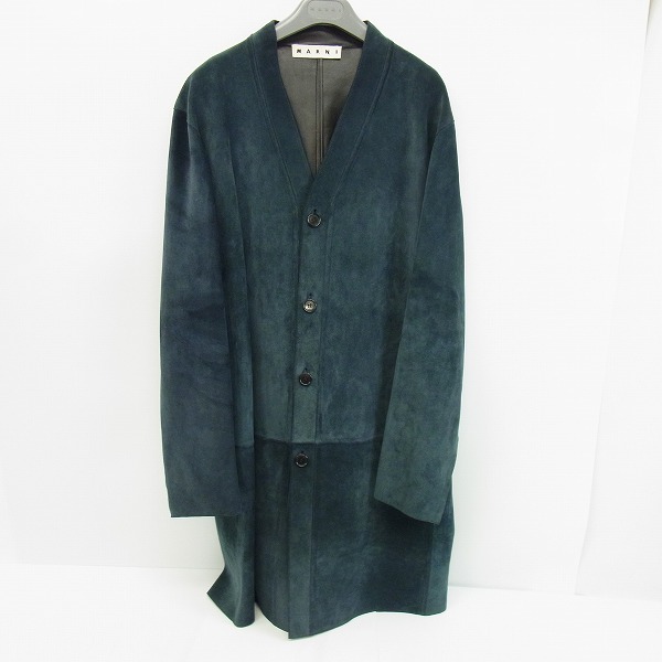 実際に弊社で買取させて頂いたMARNI/マルニ スエード レザー ロング コート/54