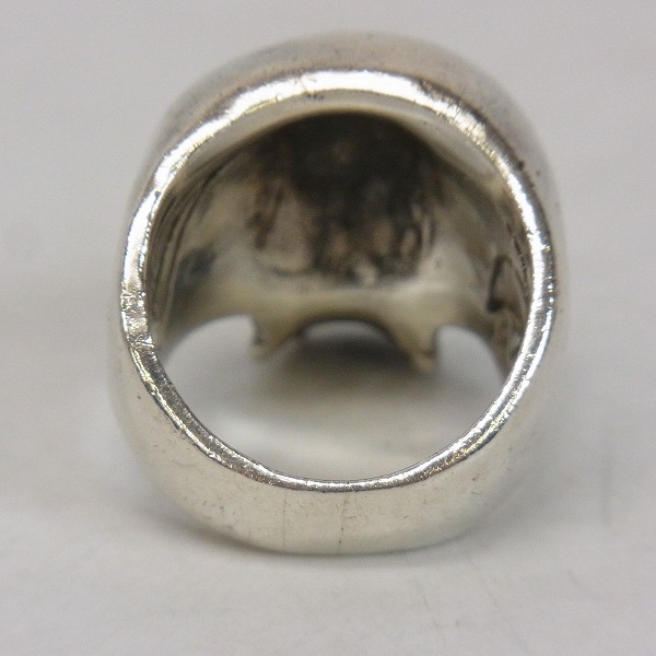 実際に弊社で買取させて頂いたCRAZY PIG/クレイジーピッグ ラージエビルスカルリング 20.5-21号の画像 3枚目