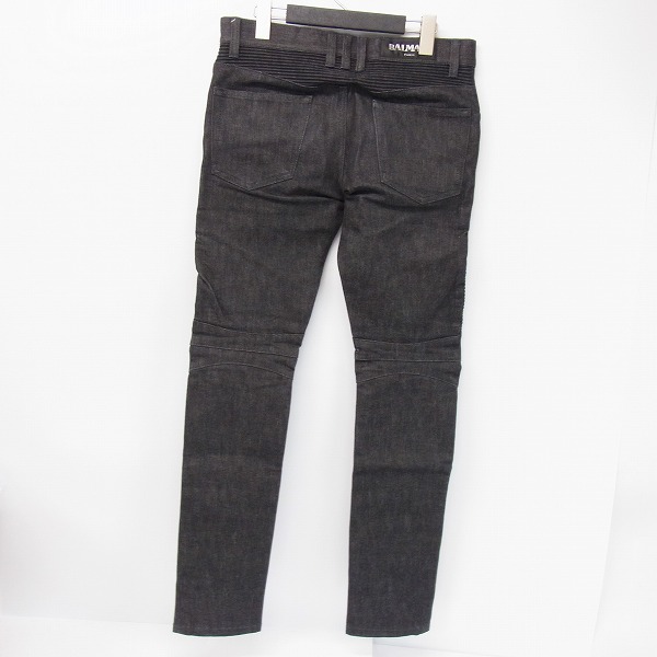 実際に弊社で買取させて頂いたBALMAIN/バルマン 2014 バイカーデニムパンツ/W4HT551C710/27の画像 1枚目