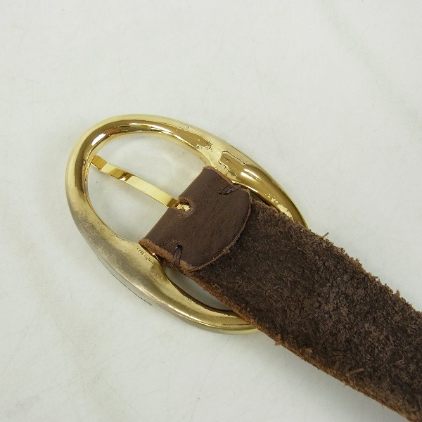 実際に弊社で買取させて頂いたjunhashimoto/ジュンハシモト レザーベルト ブラウンの画像 2枚目