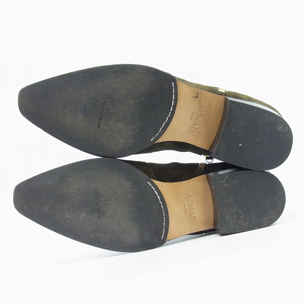 実際に弊社で買取させて頂いたBALMAIN/バルマン スエード サイドジップブーツ/43の画像 2枚目