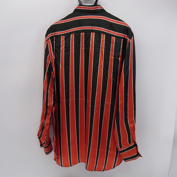 実際に弊社で買取させて頂いた【JPタグ】GIVENCHY/ジバンシー レッド＆ブラック ストライプ ロングスリーブ/長袖 シャツ BM603T Size：40の画像 1枚目