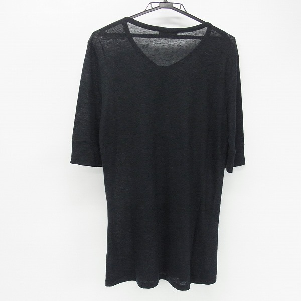 実際に弊社で買取させて頂いたBALMAIN/バルマン ヘンリーネックTシャツ ブラック S5HJ603B930/XSの画像 1枚目