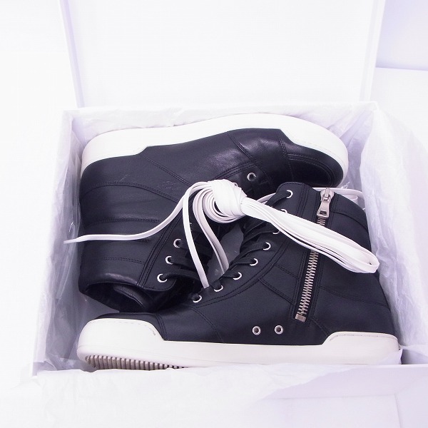 実際に弊社で買取させて頂いたBALMAIN/バルマン 15AW レザーハイカットスニーカー W5HT300BA40/43の画像 7枚目