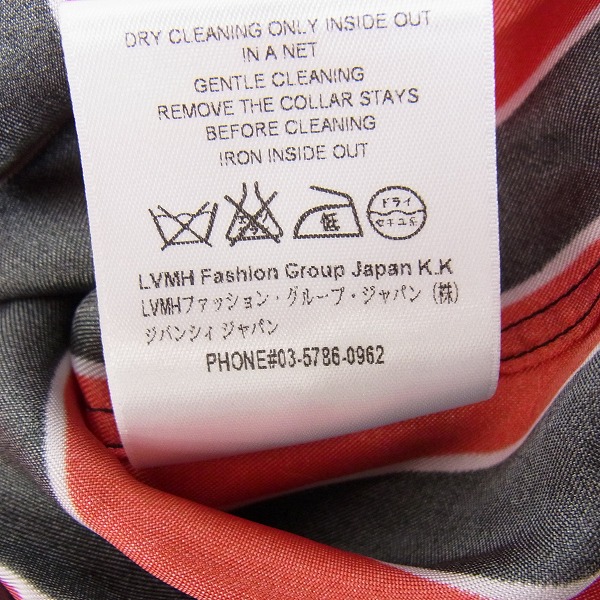 実際に弊社で買取させて頂いた【JPタグ】GIVENCHY/ジバンシー レッド＆ブラック ストライプ ロングスリーブ/長袖 シャツ BM603T Size：40の画像 5枚目