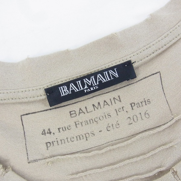 実際に弊社で買取させて頂いたBALMAIN/バルマン 16SS シールドプリントTシャツ S6HJ601I607D/XSの画像 2枚目