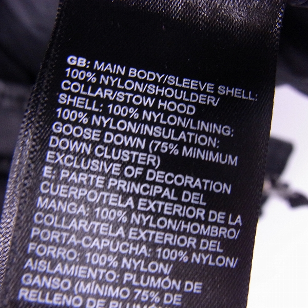 実際に弊社で買取させて頂いたTHE NORTH FACE/ノースフェイス 1996 Retro Nuptse Jacket/ヌプシジャケット ダウン NF0A3C8DJK3/Sの画像 6枚目
