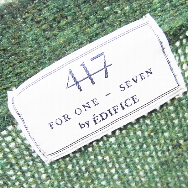 実際に弊社で買取させて頂いたEDIFICE/エディフィス ウール ニットカーディガン グリーン/Sの画像 2枚目