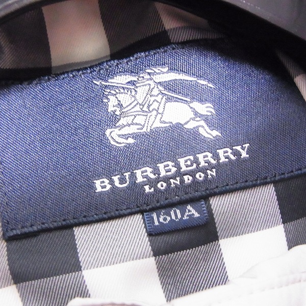 実際に弊社で買取させて頂いたBURBERRY LONDON/バーバリーロンドン ジップアップ ブルゾン ベージュ/160Aの画像 2枚目